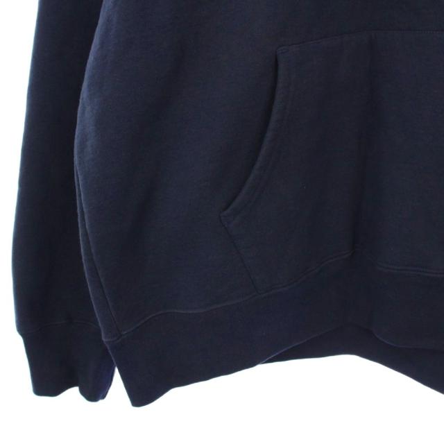 【中古】シュプリーム 22AW Tag Hooded Sweatshirt タグフーディスウェットシャツ プルオーバーパーカー 長袖 M 紺_4