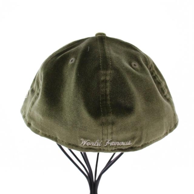 【中古】シュプリーム ニューエラ 22SS ベロアボックスロゴ ベースボールキャップ 野球帽 59.6cm カーキ /KH メンズ