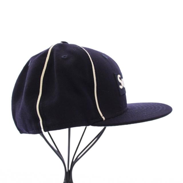 【中古】シュプリーム ニューエラ ボックスロゴ パイピング ベースボールキャップ 野球帽 59.6cm 紺 /KH メンズ