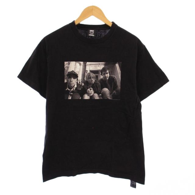 【中古】マインデニム Nirvana MG Photo Tee フォトプリントTシャツ カットソー 半袖 M 黒  MND-NW002-99-M2