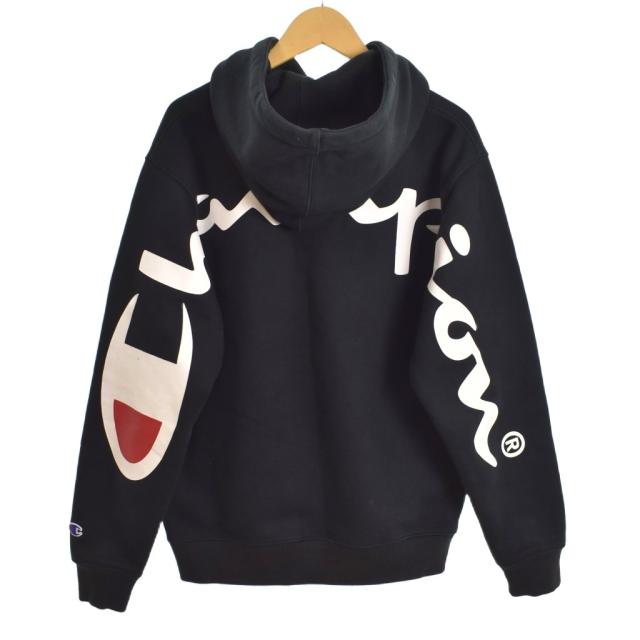 【中古】シュプリーム SUPREME チャンピオン Champion 18SS Hooded Sweatshirt パーカー フーディー ロゴ プリント S_1
