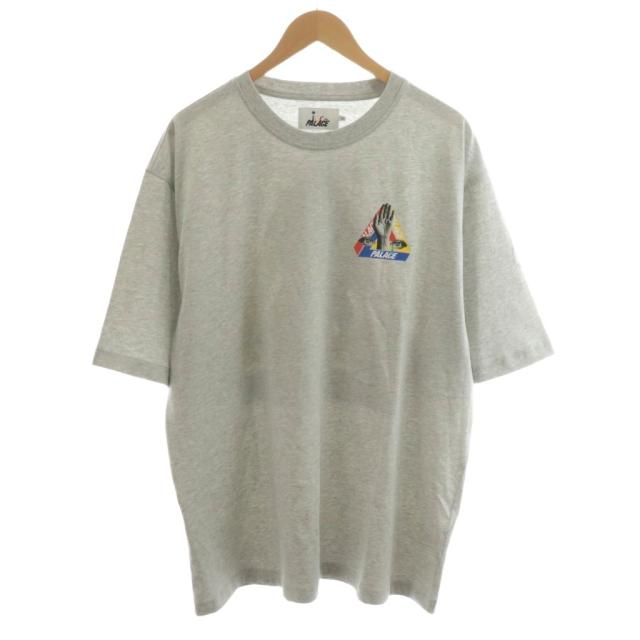 【中古】パレス Palace JCC T-SHIRT Tシャツ カットソー 半袖 ロゴ プリント XXL グレー /AN15 メンズ