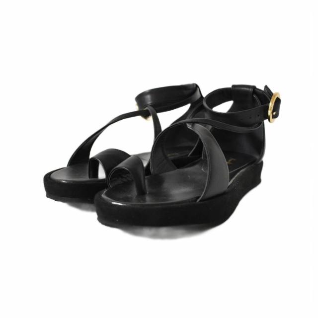 【中古】マメクロゴウチ Mame Kurogouchi Curved Line Ankle Strap Sandals アンクルストラップサンダル MM22SS AC308