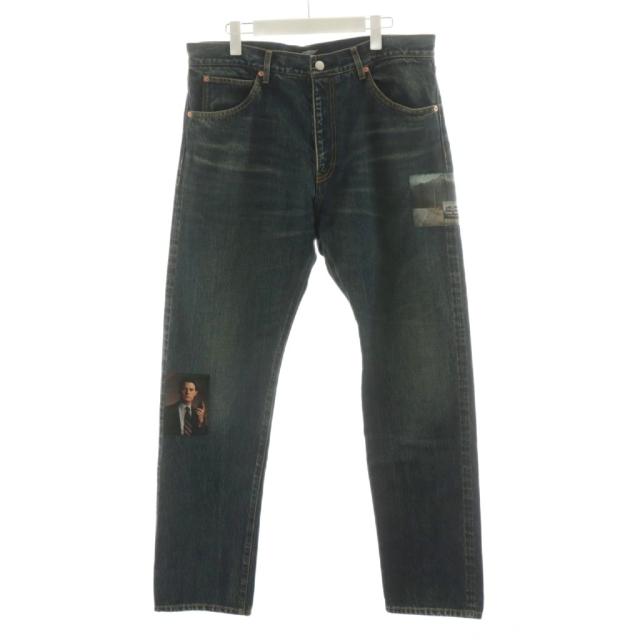 【中古】アンダーカバー 24AW TWIN PEAKS フォトパッチデニムパンツ ジーンズ ジーパン Gパン ジッパーフライ 5 青