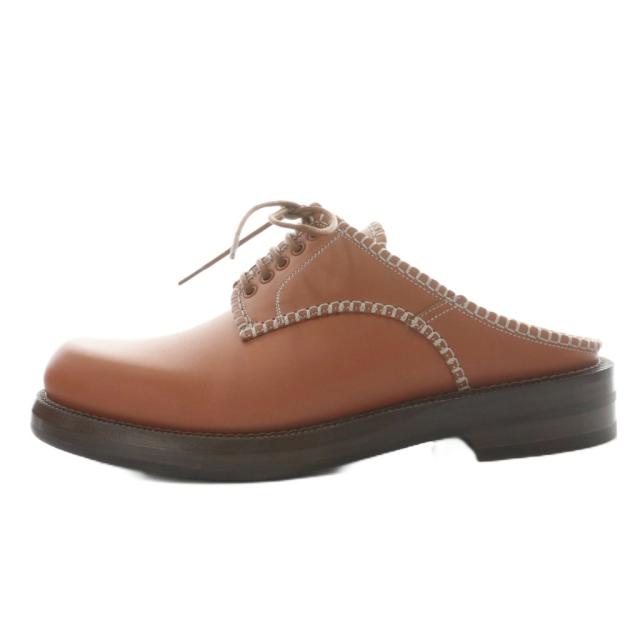 【中古】未使用品 ディオール × デニムティアーズ カーロ スライド ミュール サンダル レースアップ レザー 41 茶 中古】未使用品 ディオール × デニムティアーズ カーロ スライド