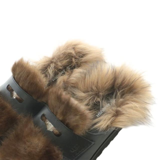 【中古】未使用品 アグ オーストラリア × アンブッシュ Loafer Burgundy サンダル ファー 30.0cm 黒 茶 1172911