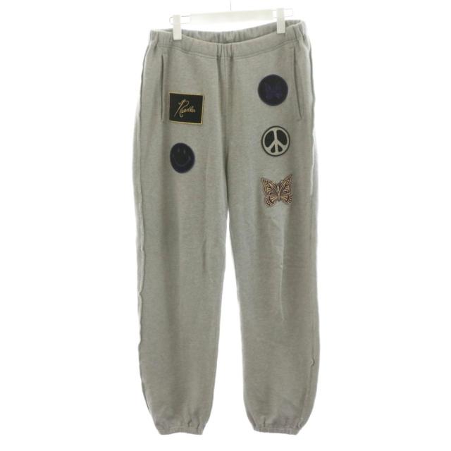 【中古】ニードルス ニードルズ STUDIOS別注 5アイコンズ パッチ スウェットパンツ M グレー LQ379