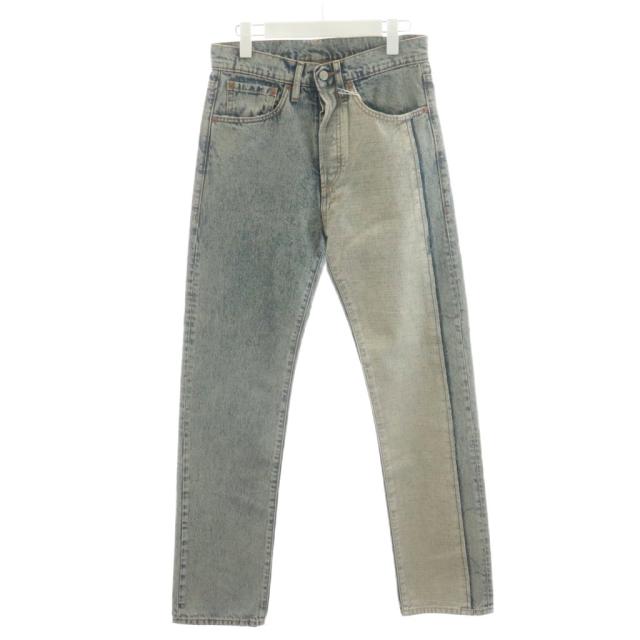 【中古】未使用品 エムエムシックス メゾンマルジェラ 24SS 5ポケット コントラストジーンズ デニムパンツ 30 青