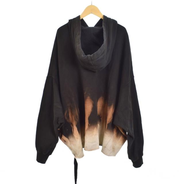 【中古】リックオウエンス Rick Owens CRATER HOODIE パーカー フーディー プルオーバー UNI 黒 ブラック_1