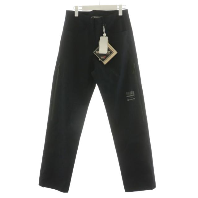 【中古】未使用品 サロモン × エムエムシックス PANTS 5 POCKETS Deep Black ゴアテックス トラックパンツ ロゴ M 黒