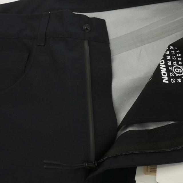【中古】未使用品 サロモン × エムエムシックス PANTS 5 POCKETS Deep Black ゴアテックス トラックパンツ ロゴ M 黒_4