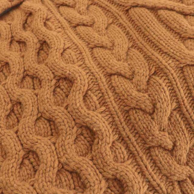 中古】タム Tamme ケーブルニット セーター 長袖 ウール 茶 ブラウン