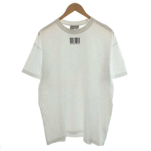 【中古】ヴェトモン VETEMENT VTMNTS Tシャツ カットソー 半袖 ロゴ バーコード M 白 ホワイト VL12TR460W