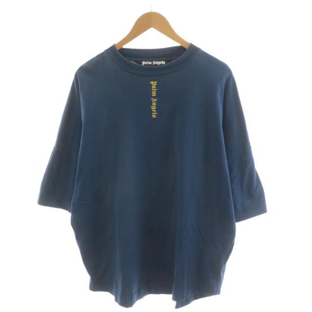 【中古】パームエンジェルス Tシャツ カットソー 半袖 ロゴ プリント M 青 ブルー