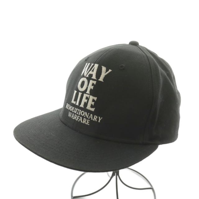 【中古】ラッツ RATS EMBROIDERY CAP キャップ 帽子 ロゴ 刺繍 F 黒 ブラック 22'SPA-1201 /AN2 メンズ