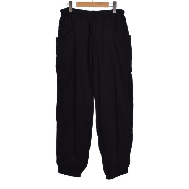 【中古】コモリ COMOLI 24SS オックスドローストリングパンツ スラックス 1 黒 ブラック Z01-03022 メンズ