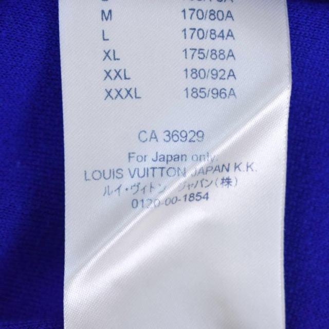 【中古】ルイヴィトン LOUIS VUITTON 21SS LVMインターシャ ニット セーター 半袖 M 青 ブルー RM211M ZLW HKN15W_5