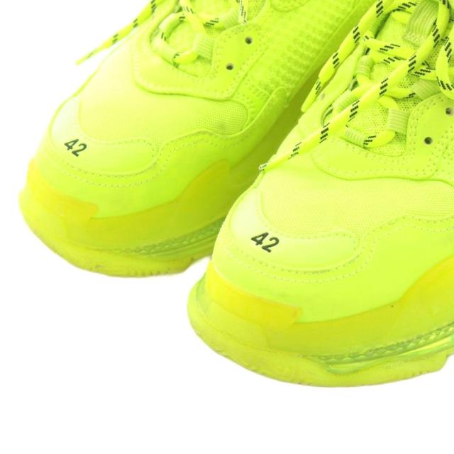【中古】バレンシアガ BALENCIAGA トリプルエス TRIPLE S スニーカー シューズ ロゴ 27.5cm 黄緑 /AN37 メンズ