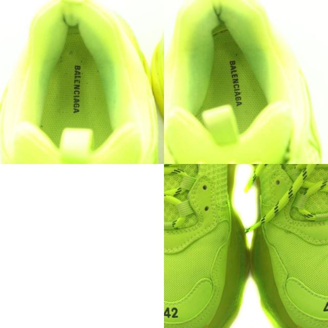 【中古】バレンシアガ BALENCIAGA トリプルエス TRIPLE S スニーカー シューズ ロゴ 27.5cm 黄緑 /AN37 メンズ