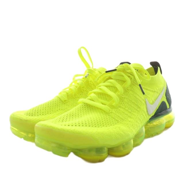 【中古】ナイキ ヴェイパーマックス2 フライニット スニーカー シューズ ロゴ US10.5 28.5cm 黄緑 942842-700