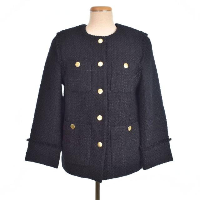 【中古】フレイアイディー FRAY I.D GIOLICA 2WAY ツイードジレジャケット ノーカラージャケット ベスト FWFJ224022