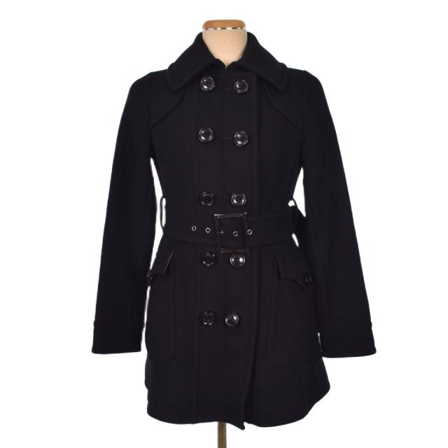 【中古】バーバリーブルーレーベル BURBERRY BLUE LABEL ダブル ショートコート 裏地ノバチェック FNF08-866-09