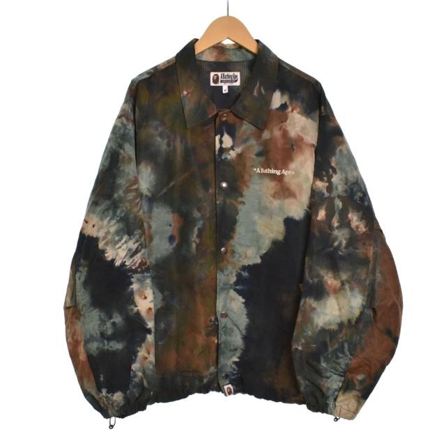 【中古】アベイシングエイプ A BATHING APE コーチジャケット 注染染め カモフラ M カーキ 001LJJ301016M