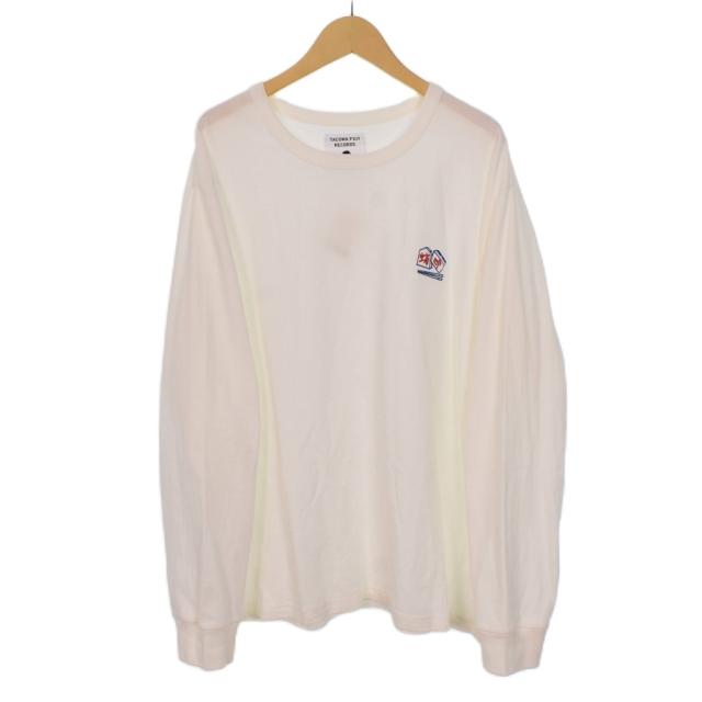 【中古】タコマフジレコード TACOMA FUJI RECORDS Tシャツ カットソー ロンT ロゴ L 白 ホワイト メンズ