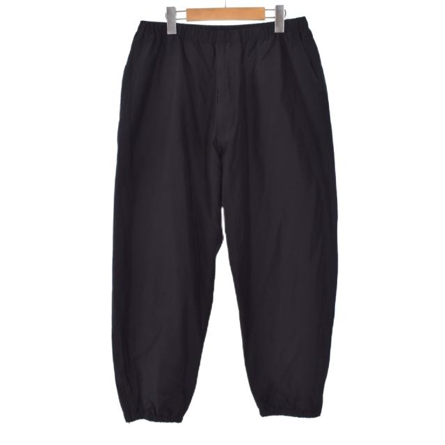 【中古】コモリ COMOLI 22SS ナイロンコットン裏毛 ワイドトラックパンツ サンプル品 3 黒 ブラック メンズ
