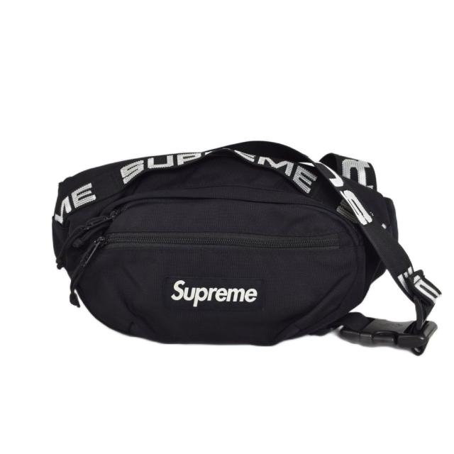 【中古】シュプリーム SUPREME 18SS Cordura Waist Bag ウエストバッグ ボディバッグ ショルダーバッグ ロゴ 黒