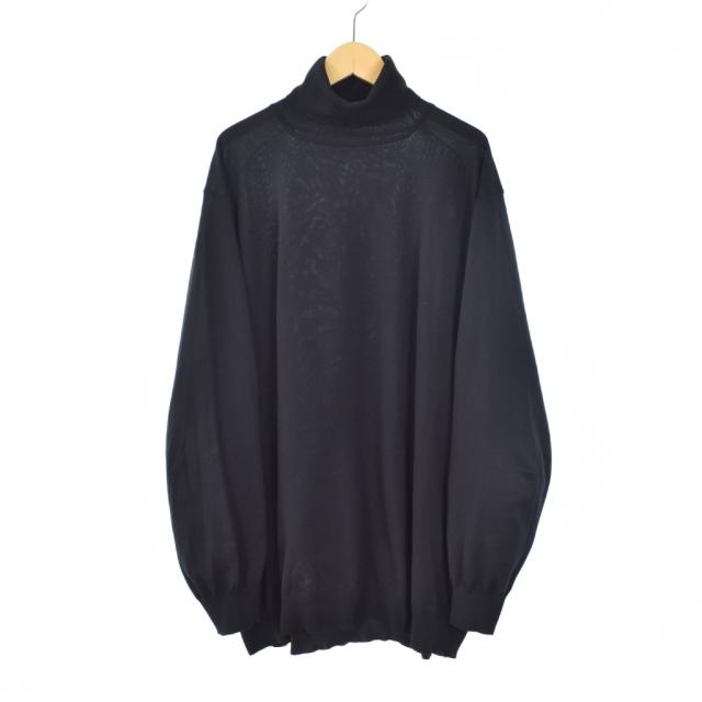 【中古】テアトラ TEATORA CARTRIDGE KNIT TURTLE 18G ニット セーター 長袖 タートルネック 5 ブラック tt-KNIT-002