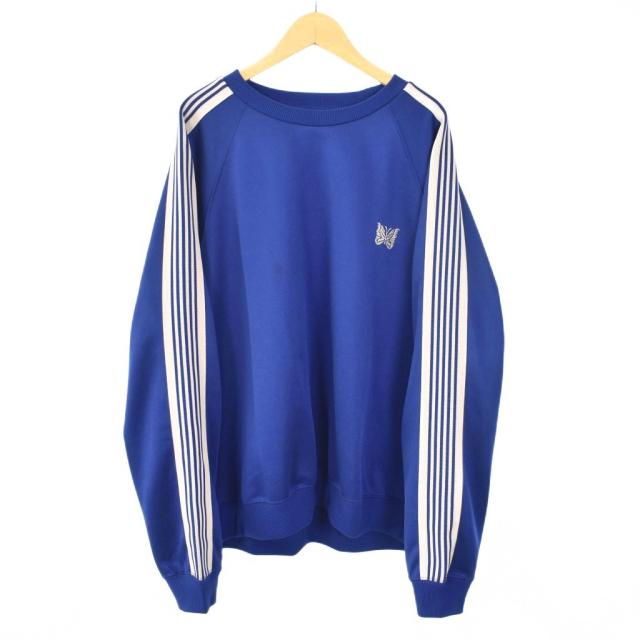 【中古】ニードルス ニードルズ Needles トラック スウェット トレーナー プルオーバー パピヨン 刺? L ブルー OT227