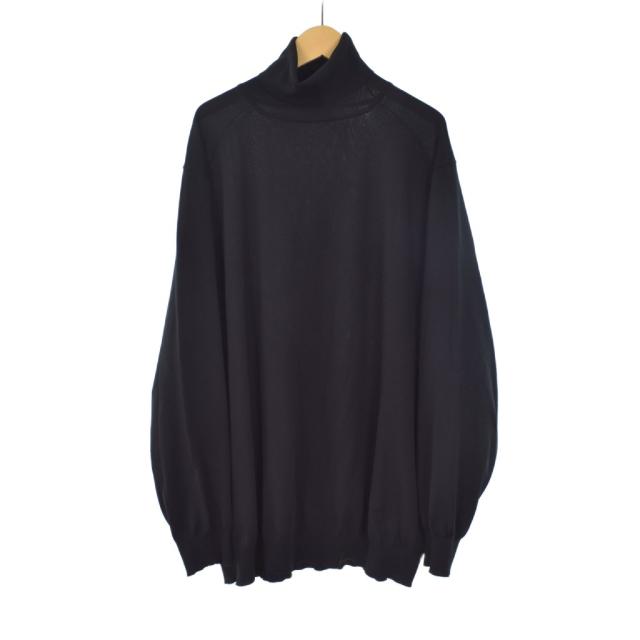 【中古】テアトラ TEATORA CARTRIDGE KNIT TURTLE 18G ニット セーター 長袖 タートルネック 5 ブラック tt-KNIT-002