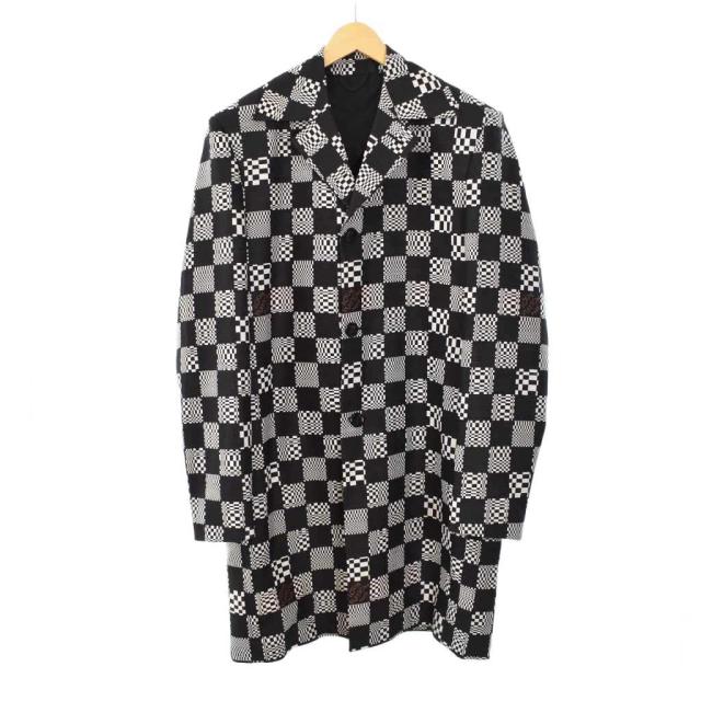 【中古】ルイヴィトン LOUIS VUITTON 21SS ディストーテッド ダミエ チェスターコート ステンカラー RM211 ZXX HKC71W