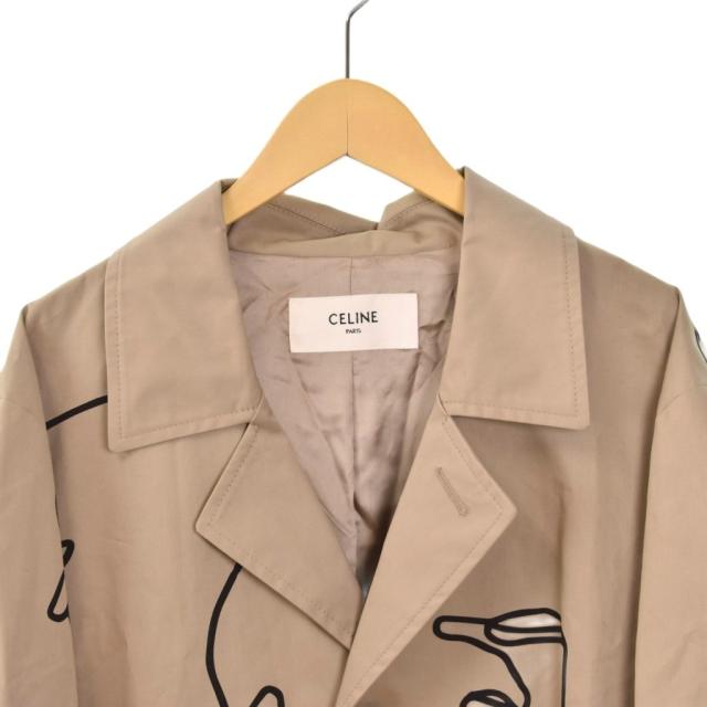 中古】セリーヌ CELINE アーティストプリント マックコート トレンチ