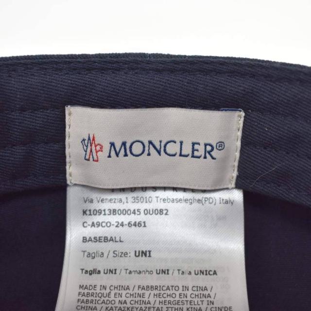 【中古】モンクレール MONCLER 25SS キャップ 帽子 ロゴ 紺 ネイビー K10913B00045 メンズ