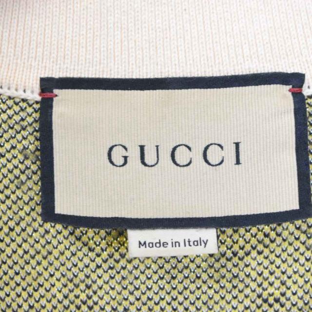 中古】グッチ GUCCI GG コットン ニット シャツ 半袖 オープンカラー M