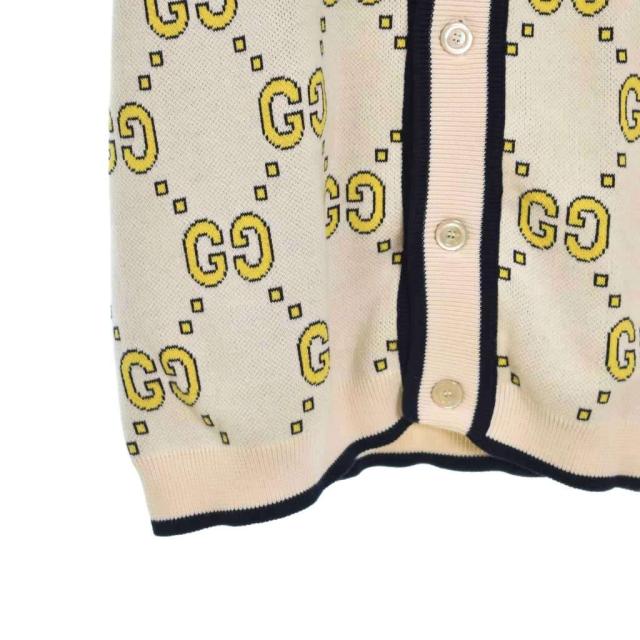 中古】グッチ GUCCI GG コットン ニット シャツ 半袖 オープンカラー M