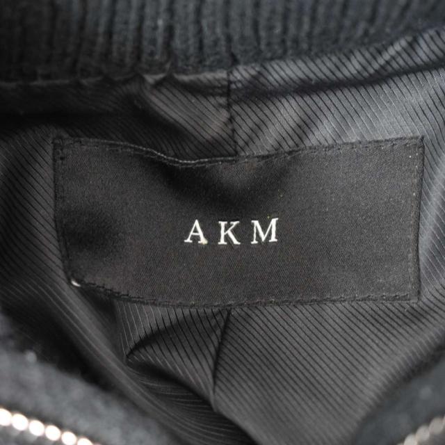 【中古】エーケーエム AKM レイヤードダウンジャケット フード M グレー ☆AA★ メンズ_2