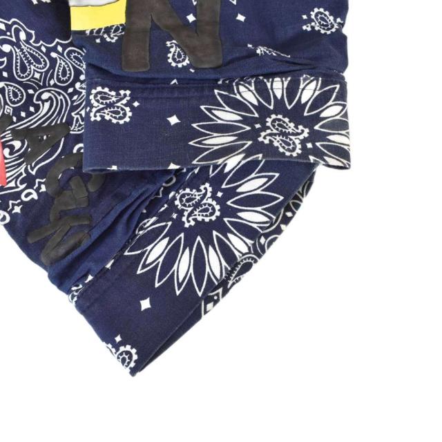 【中古】レディメイド READYMADE 20AW Sleeping Shirt バンダナ柄 スマイルプリント スリーピングシャツ 1 紺_7