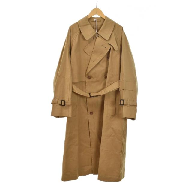 【中古】未使用品 ヨーク YOKE CUT&amp;LAYERED TRENCH COAT カット&amp;レイヤード トレンチコート 1 ベージュ YK23FW0599C