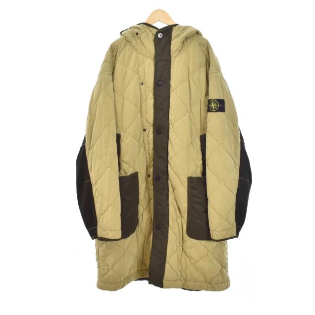 【中古】ストーンアイランド 24AW Compass-motif hooded quilted coat キルティングコート ジャケット L 791570133