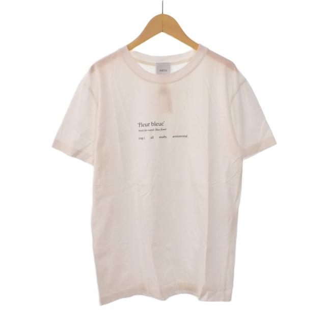 【中古】パトゥ PATOU Fleur Bleue Tシャツ 半袖 プリント S 白 ホワイト JE0029999005F レディース
