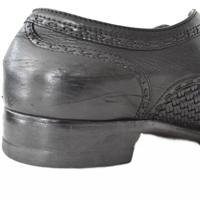 【中古】BOTTEGA VENETA ビジネスシューズ 靴 編み上げ パンチング レースアップ 41 1/2 黒 ブラック メンズ_7
