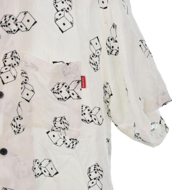 【中古】シュプリーム SUPREME 19SS Dice Rayon S/S Shirt ダイス レーヨン シャツ 半袖 総柄 S 白 ホワイト メンズ_4
