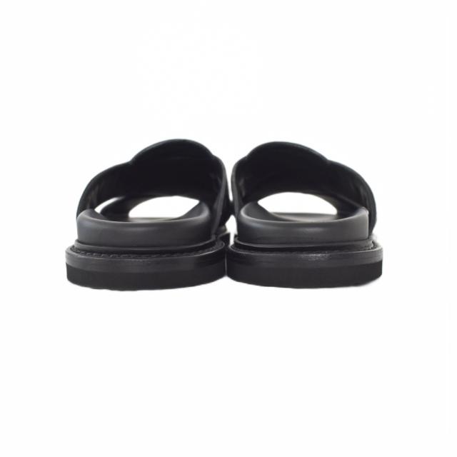 【中古】クリスチャンディオール Christian Dior AQUA オブリークジャカードスライド サンダル 41 黒 ブラック メンズ_2