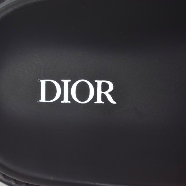 【中古】クリスチャンディオール Christian Dior AQUA オブリークジャカードスライド サンダル 41 黒 ブラック メンズ_4