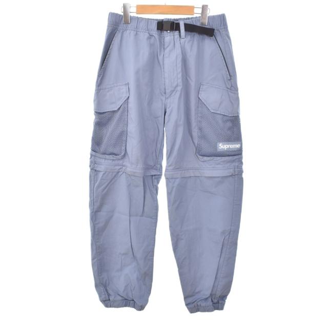 【中古】シュプリーム SUPREME 21SS Mesh Pocket Belted Cargo Pant メッシュポケットベルテッドカーゴパンツ S 水色