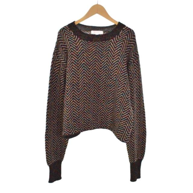 【中古】エムエーエスユー MASU CANDY SWEATER キャンディ ニット セーター 長袖 46 黒 ブラック MCFW-KN0221