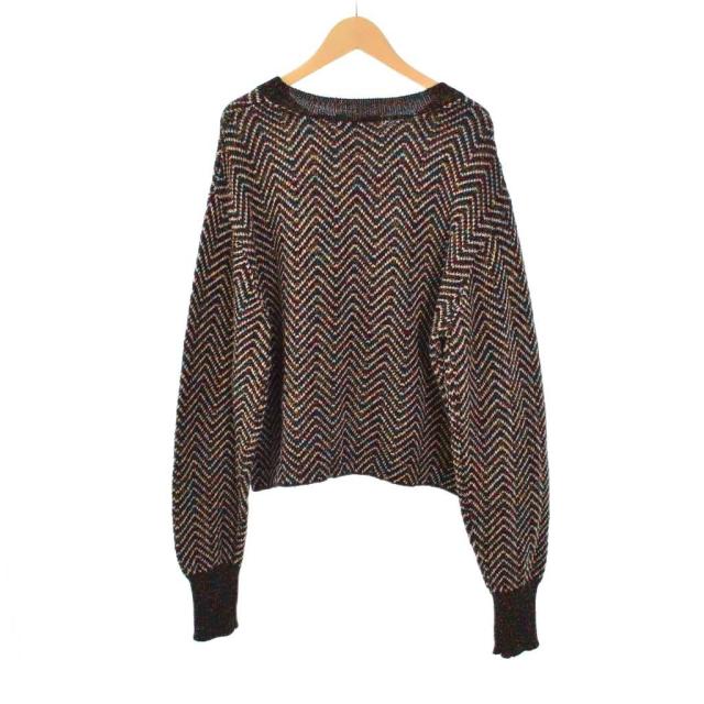 【中古】エムエーエスユー MASU CANDY SWEATER キャンディ ニット セーター 長袖 46 黒 ブラック MCFW-KN0221_1